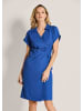 MADELEINE Uni-Wickelkleid mit Raffung, V-Ausschnitt in royalblau