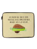 Mr. & Mrs. Panda Notebook Tasche Avocado Yoga mit Spruch in Gelb Pastell