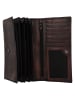 Greenburry Destressed Geldbörse RFID Schutz Leder 18.5 cm in teak brown