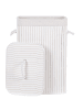 Beliani Wäschekörbe KOMARI in Weiß - (W) 40 x (H) 60 x (L) 30 cm