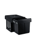 relaxdays Mülltrennsystem Schwarz 1x15L + 2x8L