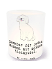 Mr. & Mrs. Panda glas kerzenhalter Kleinpudel Moment mit Spruch in Transparent