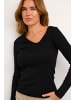 Kaffe Langarm-Shirt KAcarna Slim fit in Black Deep