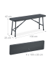 relaxdays 2 x Bierbank in Grau - (B)100 x (H)42 x (T)25 cm
