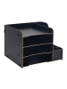 relaxdays Briefablage in Schwarz - (B)31,5 x (H)23 x (T)29 cm