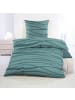 Casa Colori Seastar Casa Colori Microfaser Seersucker Bettwäsche - Linien  in grün