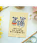 Mr. & Mrs. Panda Postkarte Koala Familie mit Spruch in Gelb Pastell