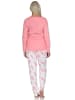 NORMANN Langarm Pyjama Schlafanzug Homewear Ananas in rosa
