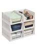 SONGMICS Schrank-Organizer Dennys in Weiß - (B)33 x (H)18.5 x (T)43 cm