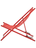 Beliani Gartenliege LOCRI II in Rot - (W) 60 x (H) 79 x (L) 95 cm
