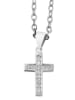 Adeliás Damen Anhänger – Kreuz Kreuzanhänger aus 925 Silber mit Zirkonia in silber