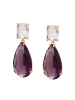 NAEMI Women Earrings in Rose Gold Purple