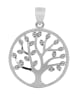 Adeliás Damen Anhänger – Lebensbaumanhänger aus 925 Silber mit Zirkonia in silber