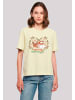 F4NT4STIC Tee Weihnachten Hippie Santa And Reindeer in softyellow