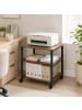 relaxdays Druckertisch in Braun/ Schwarz - (B)50 x (H)53 x (T)50 cm