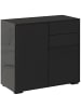 HOMCOM Sideboard-79L x 36B x 74H cm-Schwarz