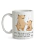 Mr. & Mrs. Panda Teetasse Bär Großer Bruder mit Spruch in Weiß