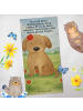 Mr. & Mrs. Panda Saunatuch Hund Dame Design mit Spruch in Grau Pastell