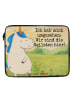 Mr. & Mrs. Panda Laptoptasche Einhorn Mann Design mit Spruch in Weiß