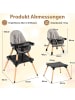 COSTWAY 6 in 1 Hochstuhl Baby in Schwarz