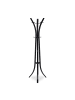 relaxdays Garderobenständer in Schwarz - (B)55 x (H)175 x (T)55 cm