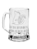 Mr. & Mrs. Panda Gravur Bierkrug Stinktier Sitzen mit Spruch in Transparent