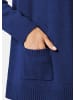 GOLDNER Kurzgröße:  Langarm Cardigan aus Merino in marine