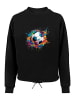 F4NT4STIC Oversize Sweatshirt Bunte Fußball Grafik in schwarz