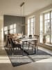 KADIMA DESIGN Esstisch Marmor-Look Glas Modern Premium Esszimmer Elegant Hell in Weiß-Schwarz