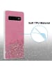 cadorabo Hülle für Samsung Galaxy S10 PLUS Glitter in Rosa mit Glitter