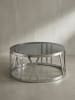 KADIMA DESIGN Glastisch Rund | Metall Silber, 60x60cm, Modern in Silber