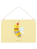 Mr. & Mrs. Panda Deko Schild Biene Blume ohne Spruch in Gelb Pastell