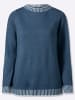 Sieh an! Rundhals-Pullover in rauchblau