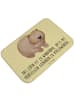 Mr. & Mrs. Panda Badematte Wombat mit Spruch in Gelb Pastell