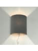 Licht-Erlebnisse Wandlampe (B)21 x (H)23 cm in Weiß Grau