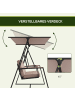 Outsunny Hollywoodschaukel in Khaki 205L x 130B x 175H cm