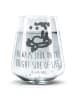 Mr. & Mrs. Panda Trinkglas Fuchs Sterne mit Spruch in Transparent