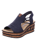 rieker Keilsandalette in blau