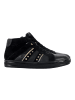 Geox Sneaker Montante aus Leder Leelu Schwarz