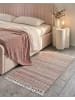 Beliani Geflochtener Teppich MALHIA in Rot - (W) 80 x (H) 0.5 x (L) 150 cm