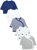 TupTam Baby Jungen Langarm Wickelshirt 5er Set in dunkelblau
