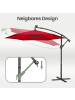 SONGMICS Sonnenschirm Sheld in Rot - (D)300 x (H)260 cm