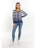 usha BLUE LABEL Damen Strickjacke in Marine Wollweiss