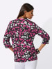 creation L Bluse in fuchsia-schwarz-bedruckt