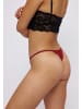 SNOCKS G-String aus Spitze 3 Stück in Dunkelrot