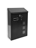 relaxdays Briefkasten in Schwarz - (B)40 x (H)25 x (T)10 cm