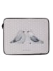 Mr. & Mrs. Panda Laptoptasche Turteltauben Liebe ohne Spruch in Grau Pastell