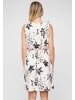 Cloud5ive Cloud5ive Dress with buttons and knot details flower print in beige/black