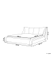 Beliani 2-tlg Doppelbett NANTES in Grau/Silber