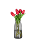 relaxdays Vase in Grau - (H)21,5 x Ø10 cm